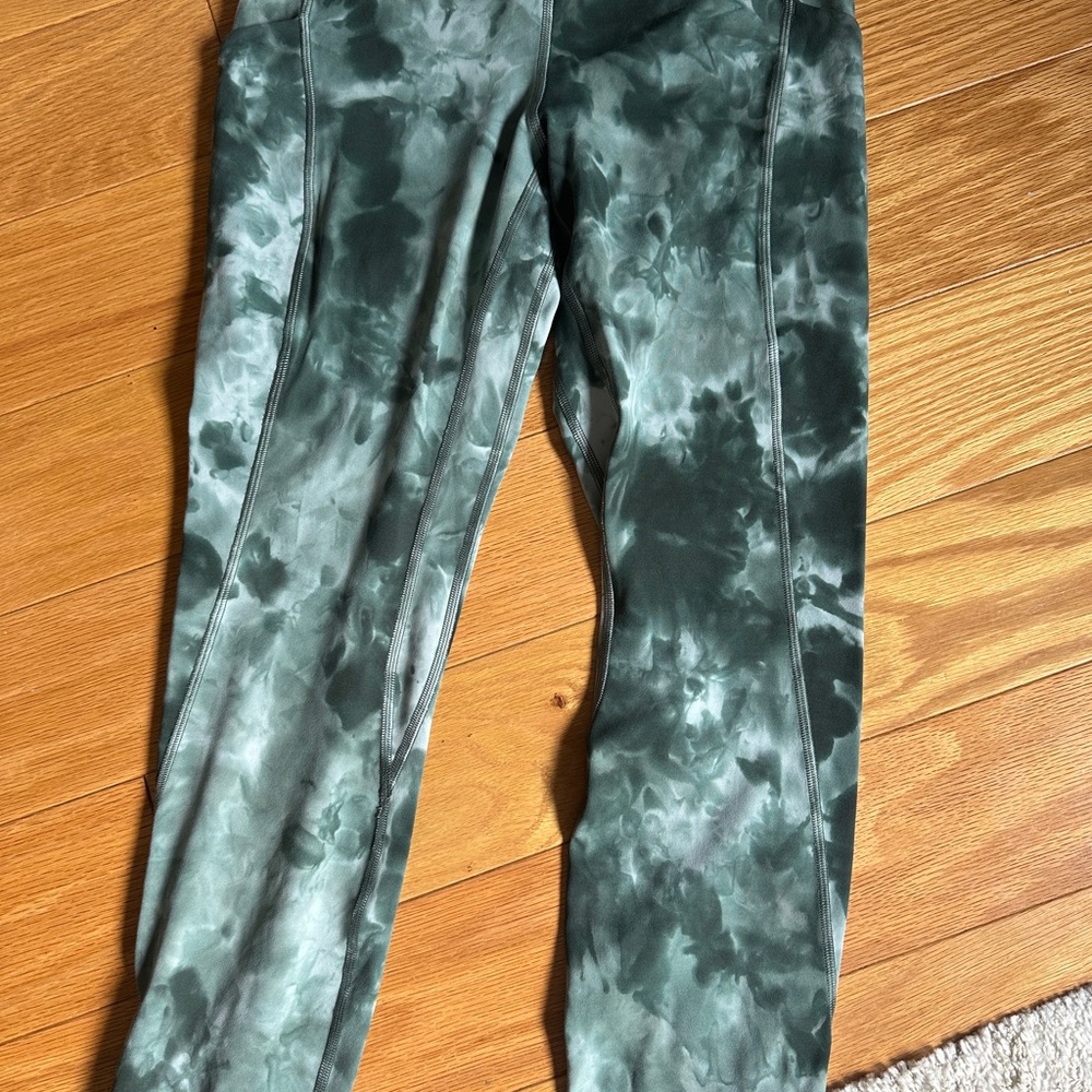 lululemon athletica Green Tie-Dye Leggings